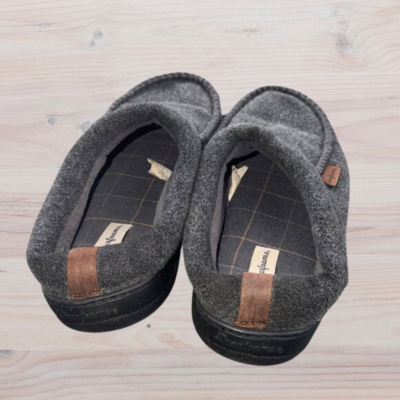 Dearfoams Memory Foam Unisex Slippers Grey L 11-12 - Picture 2 of 5